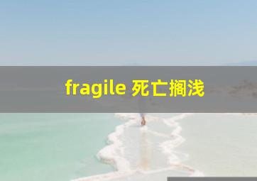 fragile 死亡搁浅